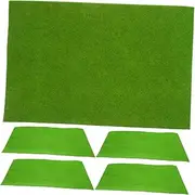 NULYLU 5Pcs Fake Grass Turf Mat for Sand Table Model Decoration Micro Landscape Props for DIY Dioramas Realistic Artificial Lawn for Train Station Layouts Durable