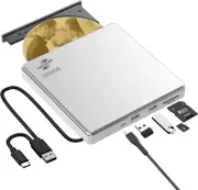 PC External USB LightScribe Burner DVD +R CD RW Writer Disc Label Inc USB CABLE