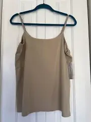 Chicos Tank Top Women Size 2 Touch Of Cool Cami Tank Knit Fashion Sand 570292765
