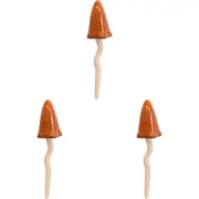 3x LVD Porcelain Jiggle Mushroom Masala Sculpture Home/Office Decor 23.5cm