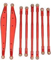 8 Pcs Metal Link Rod Linkage Rear Trailing Arm Compatible with AXIAL RBX10 Ryft 1/10 RC Crawler Upgrade Parts Accessories (Size : Red)