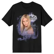 Buffy The Vampire Slayer Full Moon Poster Art Crew Neck Short Sleeve Black Men's T-shirt-CSL320 Pure cotton high quality XL
