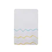 100/500 Smell Proof White Wave Print Open Fill Heat Sealable Mylar Foil Bags