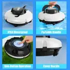 Cordless Robotic Pool Cleaner Waterproof Dual Motor Strong Suction Automatic