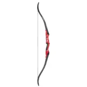 Archery 56 Inch Recurve Bow Take-down Bow Beginner Right Hand Bow Red Metal