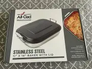 ALL CLAD 11 x 14 Stainless Steel Baker Lasagna Pan & Lid NEW