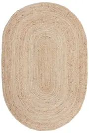 Bindi Natural Hand Braided Jute Oval Rug