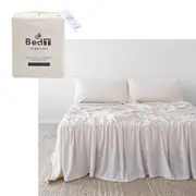 BedT Organica Jersey Cotton-Blend Sheet Set Stone (Single, King Single, Double, Queen, King)