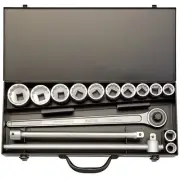 Elora Imperial Socket Set 3/4"D 15 Piece Bi-hexagon Standard Length 00369