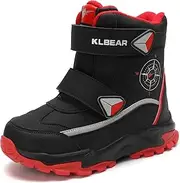[UJKOO] Boy's Girl's Snow Boots Waterproof Slip Kids Winter Cold Weather Boots Outdoor Warm Shoes
