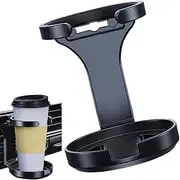 Automotive Cup Holder, Foldable Drink Organizer, Anti-Slip Vent Mount, Abs Material, Secure & Space-Saving Design, Road Trip & Daily Use, Compact Size, Black, 1 Piece