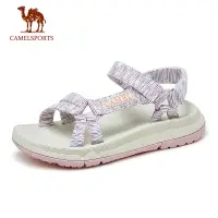 在飛比找蝦皮商城優惠-CAMEL SPORTS駱駝 戶外涼鞋 女士增高修腿型彩色條