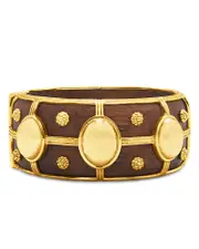 Capucine De Wulf Gaia Teak Hammered Style Bangle Bracelet