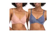 4 x Berlei Womens Sweatergirl Underwire Bra Steel Grey / Dusty Pink