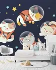 3D Cat Astronaut Wallpaper Wall Mural Removable Self-adhesive 219