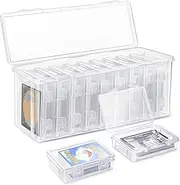 CollectHall 10 PCS Trading Card Storage Box Set, Plastic Top loaders Storage Box, Fit for Standard Card, Top Loaders and Magnetic Card Holders