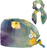 [YTYVAGT] Scrub Caps Women,Scrub Hats Suitable for Women,Abstract Spring Flower