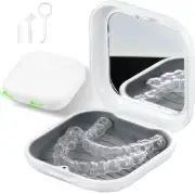 Retainer Case, Slim Aligner Case with Mirror, Compatible with Invisalign, Night