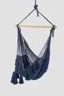 Deluxe Extra Large Outdoor Mexican Hammock Hanging Chair Cotton Blue