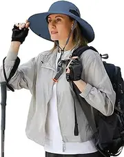 [Peicees] UPF 50+ Beach Hat Women Sun Hat Female Safari Hats Beach Hats for Women Packable