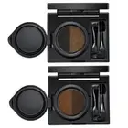 2-Colors Eyebrow Powder Long-Lasting Built in Mirror with Brush Cosmetic Set Eye