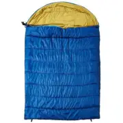 KHOMO GEAR Sleeping Bag 82.6"X54"X5" Synthetic Ultra-Light W/ Hood Cover Blue