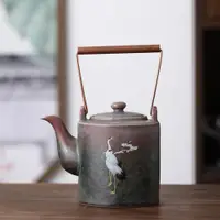 在飛比找ETMall東森購物網優惠-窯變粗陶茶具復古簡約老式提梁壺