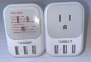 US to UK plug Adapter 2 Pack, TESSAN Type G Travel Converter