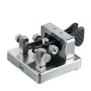 L&MAO Stainless Steel CW Key Dual Paddle Key Auto-Morse Key w/ Anti-Slip Pads