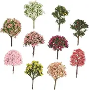Milisten 10pcs Realistic Model Trees for Scenery Landscape Crafts Miniature Plants Decoration Lifelike Faux Succulents for DIY Projects for Compact Spaces and Model Train Scenery