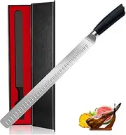 Slicing Carving Knife 12 inch Black Brisket Knifes Camel Meat Outdoor Kitchen Knife Chef Knives Multipurpose Grilling Camping Cooking BBQ Tool