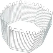 8pcs Hamster Enclosure Guinea Fence Small Pet Cage Outdoor Cat Cage Squirrel Cage Fence Folding Pet Rabbit Portable Cage Guinea Pig Enclosure Guinea Pig Fence White Iron Wire