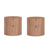 Oliver Set of 2 Natural Bedside Table