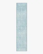 75' x 365' | Machine Washable Runner Rug | Kid & Pet Friendly | Indoor Rug | Palmetto Coastal Blue Flatwoven Rug by Gray Malin | Ruggable