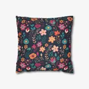 Abstract Flowers Pillowcase, Floral Pillow Cover, Home Decor Gift, Square