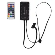 CPU Cooling Fan Intelligent Remote Controller Computer Cooler Control Box with 10 RGB Fan Interface
