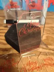 Clear Acrylic Christmas Gift Tags/Ornaments with Elastic Strings Reusable