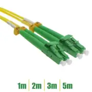 1M 2M 3M 4M LC/APC to LC/APC Fiber Optic 9/125 Duplex Single Mode Patch Cable