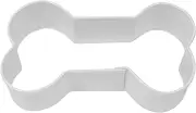 R&M Dog Bone 3.5" Cookie Cutter White with Brightly Colored, Durable, Baked-on Polyresin Finish