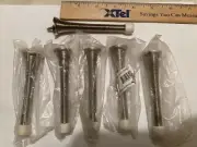 SHINY NICKEL FINISH HD SPRING 4" BASEBOARD DOOR STOPS (6 PACK) -FREE SHIP