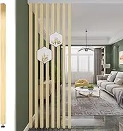Wall Partition Room Divider Floor to Ceiling, Wooden Slats Screen Partition Post, Privacy Screens Adjustable Height, Simple Separation Divider Post, No Drilling(1pcs,75cm/29.5in/2.46ft)