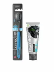 Biomed Set Activated Charcoal - Charcoal Toothpaste & Black Toothbrush