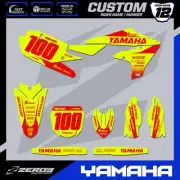 YAMAHA MOTOCROSS GRAPHICS CUSTOM MX GRAPHICS DECAL KIT YZ YZF BLOK YEL/RED