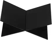 Operitacx X Shaped Acrylic Book Stand for Students Lightweight and Compact Design for Organizing Cookbooks Textbooks and Magazines Easy Assembly for Coffee Tables and Desks Black