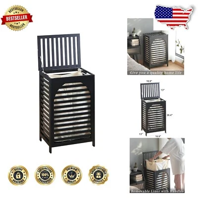 Elegant Waterproof Laundry Hamper with Lid - Versatile 85L Storage Solution