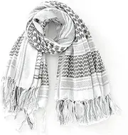 URGARMENT Palestinian Keffiyeh Shemagh Hijab Scarf, Muslim Women Kuffiyeh Arab Headwear