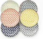 Corelle Ocean Blues Dinnerware Plates Set, 6 piece, 6 Inch/15cm Colorful Dinner