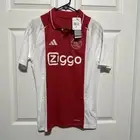 Adidas Ajax Amsterdam 2024-25 Home Soccer Jersey IT6168 White Red Men’s Medium