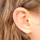 14K Rose Gold Filled Eternity Mini Ear Cuff, No Pierce Upper Cartilage Wrap 10mm