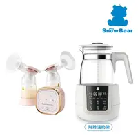 在飛比找momo購物網優惠-【SnowBear 小白熊】智柔雙邊電動吸乳器+智敏恆溫調乳